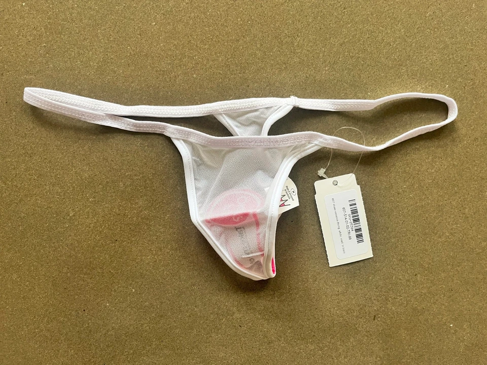 neu bnwt WICKED WEASEL 607 SHEER ESSENCE THONG WHITE MEDIUM M - Bild 1 von 1