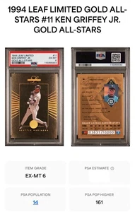 1994 Leaf Limited Ken Griffey Jr. Gold All-Stars 11 Seattle Mariners #/10000 - Bild 1 von 6