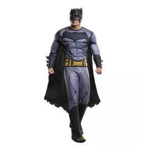 Erwachsene Herren Batman vs Superman gepolsterter Overall Muskel Brust Kostüm + Größe XL - Bild 1 von 24