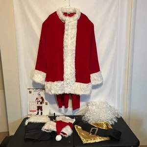 11 PC Deluxe Santa Suit Christmas Adult Santa Claus Costume 2XL Potalay Classic - Picture 1 of 19