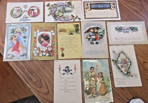 11 Vintage POST CARDS New Year's Day - Picture 1 of 9