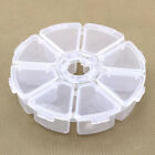 Clear circular Jewelry Box  Plastic Bead Storage Container Earrings Organizer