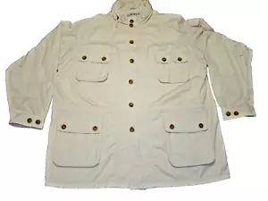 Orvis Jacke Herren 2XL Elfenbein Knopf gefüttert Kapuze Scheune Angeln Allzweckmantel - Bild 1 von 14