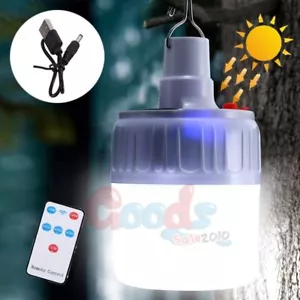 USB Solar Light Bulbs Camping Rechargeable Tent Lamp For Shed Chicken Coop Light - Picture 1 of 18