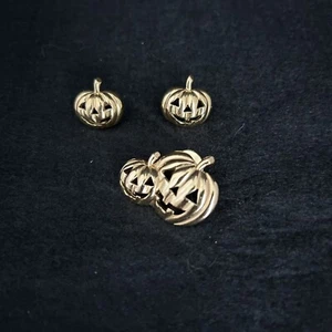 Avon 1990 Jack-o'-Lantern Conjunto Pendientes y Broche Calabaza Halloween Tono Dorado - Imagen 1 de 4