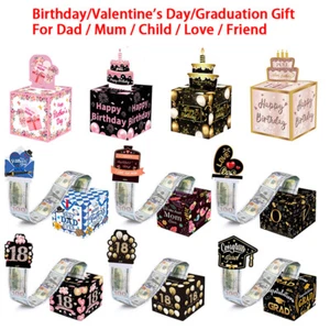 Money Box Surprise Cash Gift Box for Dad / Mum / Grad / Birthday/Festivals - Picture 1 of 24