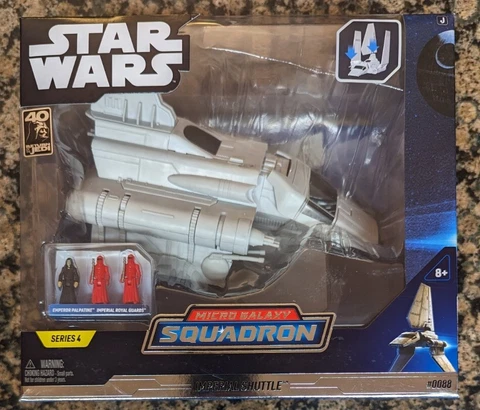 In Hand Star Wars Micro Galaxy Squadron Imperial Shuttle 40th Ann #0088 Series 4 Cover