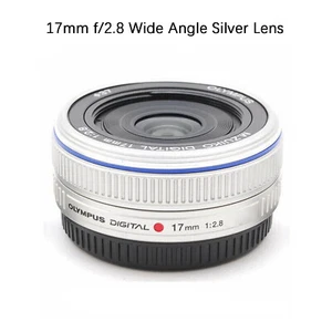 M.ZUIKO 17mm f/2.8 Wide Angle Silver Lens for Olympus Panasonic Micro 4/3 Camera - Picture 1 of 7
