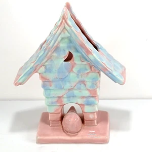 Royal Haeger Wren Bird House Planter Mauve Agate One Bird 6.75 inches - Picture 1 of 10