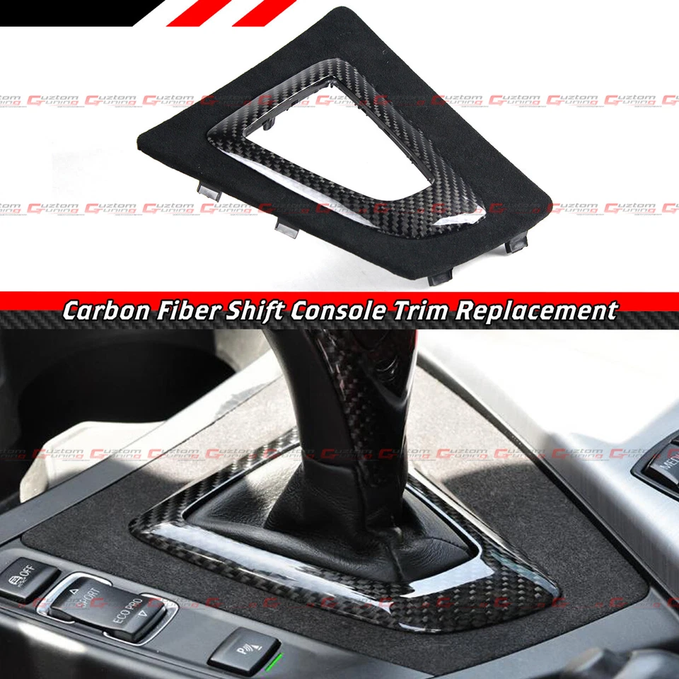 PARA BMW F30 F32 F36 FIBRA DE CARBONO CAMURÇA DCT CÂMBIO CONSOLE ACABAMENTO SUBSTITUIÇÃO - Imagem 1 de 4
