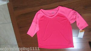 NWT C9 Champion duo dry max 3/4-Sleeve pink Dance/work out Top SIZE L 10/12   