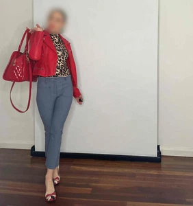 Maje Red Motocycle Jacket XXS - Picture 1 of 8