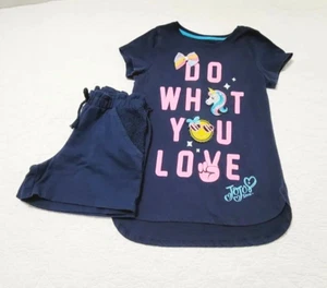 Nickelodeon Jojo Siwa Navy S/S Top, Garanimals 365 Kids Navy Shorts size 7 - Picture 1 of 12