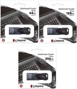 Kingston USB Speicherstick Exodia Onyx 64gb/128gb/256gb 3.0 Pen Backup Drive - Bild 1 von 32