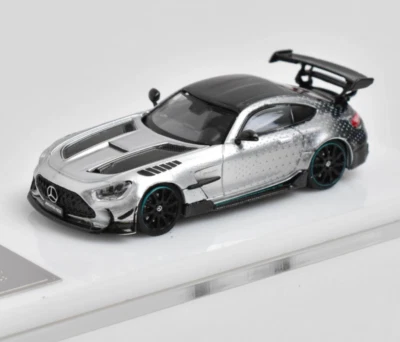 Top 1:64 Silver AMG GT Black Series Racing Sports Diecast Model Metal Car - Image 1 of 4
