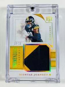 2021 National Treasures Diontae Johnson GOLD /10 Tremendous Treasures Patch SSP - Picture 1 of 2