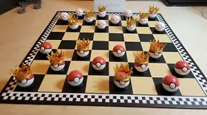 Damas de Pokémon Pokeball - piezas de juego de mesa impresas en 3D - Imagen 1 de 6