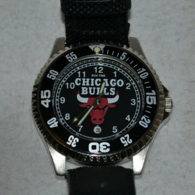 Chicago Bulls NBA Basketball Sun Time The Competitor Sports Watch Michael Jordan - Image 1 of 4