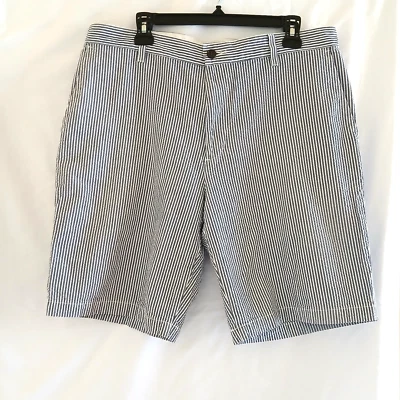 Pantalones Cortos Dockers Para Hombres 36 Seersucker Rayas Azul Blanco Golf Preppy Informales Foto 1 de 3