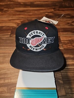 NUEVO De colección Detroit Red Wings #1 Ropa Cúpula Negra NHL Sombrero Deportivo De Colección Snapback  Foto 1 de 4