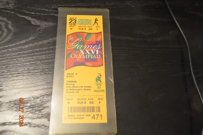 OLYMPIAD XXVI BOXING 1996 FULL TICKET — 第 1/2 张图片
