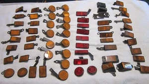 LOT OF 60 REFLECTORS WITH BRACKETS TRAILER,FENCE BOAT,AUTO,BIKE ETC - Picture 1 of 5