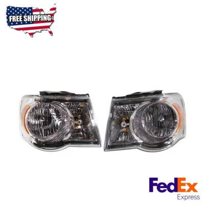 Headlight Set Halogen Fits 2007-2009 Chrysler Aspen Limited Limited Hybrid - Image 1 of 4