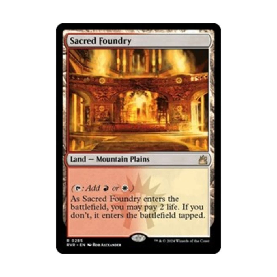 WOTC Ravnica Remastered Sacred Foundry (R) (Foil) NM - Image 1 of 1