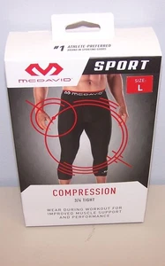 McDavid Sport Compression 3/4 Athletic Pants Tights Black Men's Size: L 34/36 - Picture 1 of 4