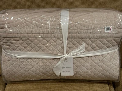 Pottery Barn БАРХАТНАЯ РЕЛИКВИЯ лоскутное одеяло полный / королева новый с ярлыками овсянка $299 РАСПРОДАНО - Изображение 1 из 4
