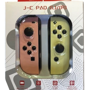 For Nintendo Switch Joy Con L & R Bluetooth Wireless Gamepad Pink/Yellow - Picture 1 of 5