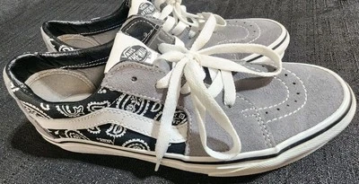 VANS Sk8-Low Paisley Gris Verdadero Blanco Gamuza Zapatos de Skate Talla Hombres 6.5 Mujeres 8  Foto 1 de 4