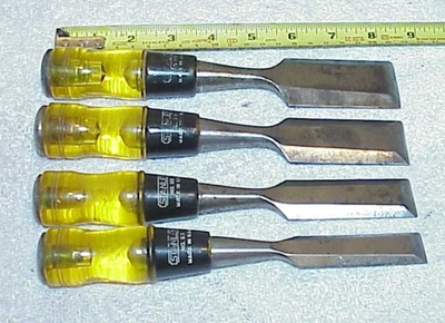 Vintage Stanley No. 60 Wood Chisel Set, 1-1/2” 1-1/4” 1” & 3/4" Very Nice Set - Image 1 of 4