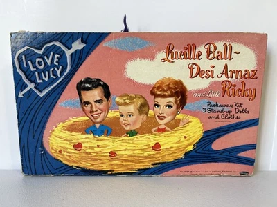 VTG Original 1953 Lucille Ball Desi Arnaz Little Ricky Packaway Kit Paper Dolls - Image 1 of 4