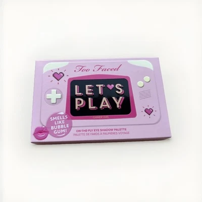 Too Faced LET'S PLAY On-the-Fly Eye Shadow Palette Bubble Gum Scented New In Box - Image 1 of 2