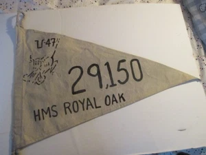 WWII GERMAN U- BOAT U-47 BULL OF SCAPA FLOW 29,150 TON HMS ROYAL OAK FLAG - Picture 1 of 1