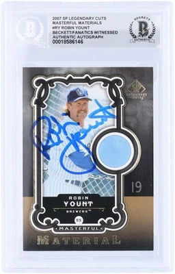 Autographed Robin Yount Brewers Baseball Card Item#14339533 COA - Image 1 of 3