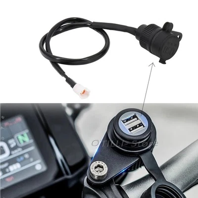 Motorcycle 12V Double USB Charger Adapter For Yamaha Tracer MT-07 MT-09 FZ-09 - Image 1 of 4