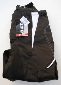 Bilt Off Road Motocross Victor Pants (UA2/JSF6) Blorp1 Black White 34 674041 NWT - Foto 1 di 6