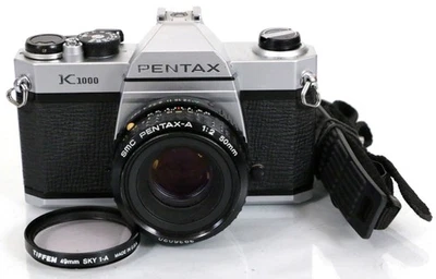 Cámara Pentax K1000 con lente de 50 mm, lote 389 Foto 1 de 4