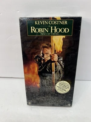 Vintage 1991 Robin Hood: Prince of Thieves VHS NEW Sealed Kevin Costner Movie - Image 1 of 4