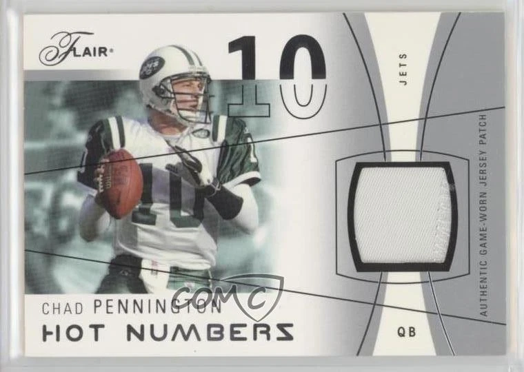 2004 Flair Hot Numbers Silver Patch /75 Chad Pennington #HN-CP Patch - Image 1 of 2