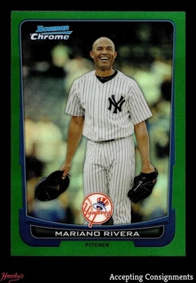2012 Bowman Chrome Green Refractors #129 Mariano Rivera YANKEES - Image 1 of 2