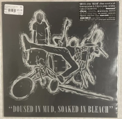 NIRVANA TRIBUTE ALBUM DOUSED IN MUD SOAKED IN BLEACH RSD 2016  SILVER VINYL NEW - Image 1 of 4