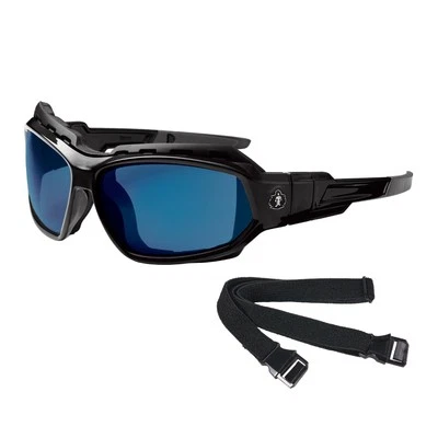 Skullerz Loki Convertible Safety Sunglasses, Blue Mirror Lens-Includes Gasket... - Image 1 of 4