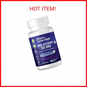 Nature's Perfect Night | Melatonin 20mg | 180 Quick Dissolve Tablets | Natural M - Picture 1 of 1