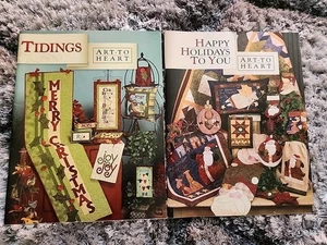 Art to Heart - Lot Of 2 Christmas Quilting Books by Nancy Halvorsen #542B #522B - Picture 1 of 4
