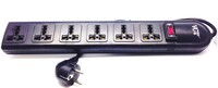 VCT WPSB 220/240 Volt 6-Universal Outlet Power Strip and Surge Protector 13 Amp