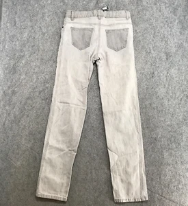 Sean White Jeans Youth Size 16 Super Skinny Gray Denim Button Adjustable Waist - Picture 1 of 15