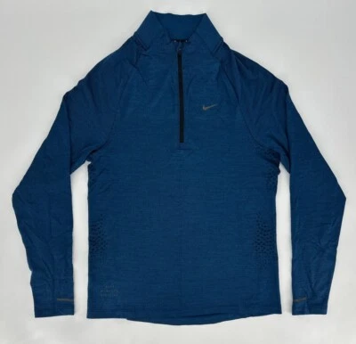 Camisa Nike Para Hombres Azul Medio División para Correr Therma-Fit ADV Dri-Fit FN3373-476 Foto 1 de 4